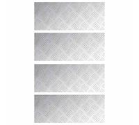 Gecheer Piastre di Alluminio a Scacchi 4 pz Antiscivolo 50x20 cmPedane Antiscivolo