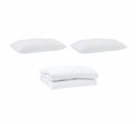 Gecheer Piumone con cuscino 3 pezzi, morbidezza, calore senza peso, design trapuntato, microfibra di alta qualità, per sonno confortevole e arredo casa