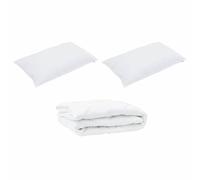 Gecheer Piumone per tutte le stagioni, set 3 pcs microfibra bianca, distribuzione calore uniforme, comfort termico per camera da letto