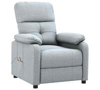 Gecheer Poltrona massaggiante, in tessuto grigio chiaro, per relax e benessere a casa