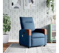 Gecheer Poltrona Massaggiante Reclinabile Blu in TessutoSedie Giardino 2 Posti