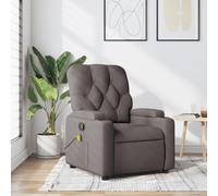 Gecheer Poltrona Massaggiante,Relax,Reclinabile,da TV,in Tessuto,Grigio Talpa,con Poggiapiedi,74x86,5x93,5 cm,Poltrona Reclinabile,Poltrona da TV,Poltrona per Anziani,Poltrona da Massaggio