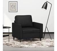 Gecheer Poltrona Nera 60 cm,Divani Moderni,Divano Moderno,Divano Imbottito,Divano per Soggiorno/Ufficio Moderno Sofà Divanetto,Divano 1 Posti in Similpelle