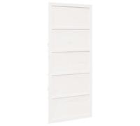 Gecheer Porta a Cerniera Bianca 80x208 cm in Legno Massello di PinoPorte moderne