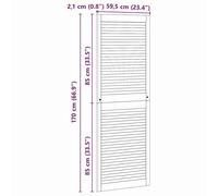Gecheer Porta per Armadio Altro con porta Marrone 170 x 59.5 x 2.1 cmGuardaroba Legno Massello