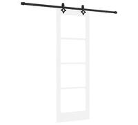 Gecheer Porta Scorrevole Manuale Bianco 73.5 x 211 cm Legno e metalloPorta AlluminioYJXZJXJY-3332298IT