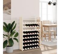 Gecheer Portabottiglie con Ripiano,Portabottiglie Vino,Portabottiglie in Legno,Porta Bottiglie da Vino,Portabottiglie da 56 Bottiglie,Cantinetta Portabottiglie,Scaffale Portavini,72,5x25x111,5 cm