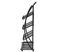 Gecheer Portariviste Nera Bianca A4 47x40x134 cm, Raccoglitore Documenti per Ufficio, Casa, Organizzatore Fogli Cartelle