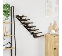 Gecheer Portavini da parete, per 7 bottiglie nero in metallo per cantina