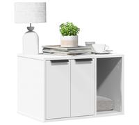 Gecheer Recinto Lettiera Gatti Bianco 60x40x40 cm in Truciolato,Mobile per lettiera per Gatti,Mobile per lettiera,Mobiletto per lettiera per Gatti,Mobile,Mobiletto portaoggetti,P857724