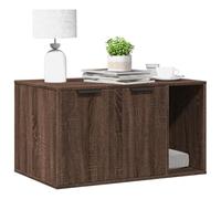 Gecheer Recinto Lettiera Gatti Rovere Marrone 80x50x45 cm in Truciolato,Mobile per lettiera per Gatti,Mobile per lettiera,Mobiletto per lettiera per Gatti,Mobile,Mobiletto portaoggetti,P857739