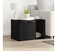Gecheer Recinto Lettiera Gatti Rovere Nero 60x40x40 cm in Truciolato,Mobile per lettiera per Gatti,Mobile per lettiera,Mobiletto per lettiera per Gatti,Mobile,Mobiletto portaoggetti,P865986