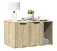 Gecheer Recinto Lettiera Gatti Rovere Sonoma 80x50x45 cm in Truciolato,Mobile per lettiera per Gatti,Mobile per lettiera,Mobiletto per lettiera per Gatti,Mobile,Mobiletto portaoggetti,P857735