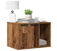 Gecheer Recinto per Lettiera per Gatti, Design Nascosto con 2 Ingressi, Dimensioni 60x40x40 cm, in Truciolato, Mobile Lettiera per Interni, Cuccia e Tavolino per Gatti