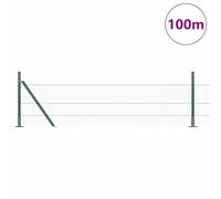 Gecheer Recinzione Esagonale Verde 0,5x100 m AcciaioCancello Giardino Grigio