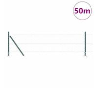 Gecheer Recinzione Esagonale Verde 0.6x50 m AcciaioCancello Giardino Grigio