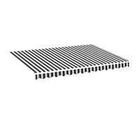 Gecheer Ricambio,Tela,per Tenda da Sole,3,5x2,5 m,Antracite e Bianco,Tela per Tenda Esterno Sole,Tela per Tenda da Sole da,Balcone,Patio,Terrazzo,Giardino,Tessuto di Ricambio per Tenda da Sole