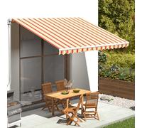 Gecheer Ricambio,Tela,per Tenda da Sole,4x3 m,Giallo e Arancione,Tela per Tenda Esterno Sole,Tela per Tenda da Sole da,Balcone,Patio,Terrazzo,Giardino,Tessuto di Ricambio per Tenda da Sole