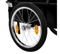 Gecheer Rimorchio Bici/Carrello Manuale 155x60x83 cm in Acciaio NeroAccessori trasporto per biciclette