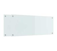 Gecheer Rivestimento da Cucina in Vetro Temperato, Bianco, 100 x 40 cm, Resistente al Calore, Stile Minimalista, Ideale per Vari Stili di Cucina