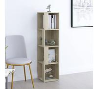Gecheer Scaffale Angolare,Cube Libreria,Scaffale ad Angolo,Scaffale Libreria,Librerie,Libreria Angolare,Scaffale Porta CD,Libreria Scaffale in Legno Multistrato,Rovere Sonoma 33x33x132 cm