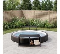 Gecheer Scaffali Portaoggetti 2 pz in Polyrattan Nero