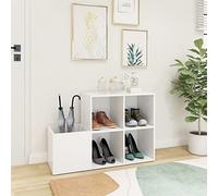 Gecheer Scarpiera Portascarpe Ingresso Moderna con Portaombrelli in Truciolato 105x35,5x70 cm, Mobiletto Ingresso Moderno