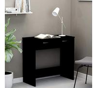 Gecheer Scrivania Moderna in Legno con 2 Cassetti 80x40x75 cm,Scrivania Computer Moderno,Scrivania Cameretta Moderna,Scrittoio Moderno con Cassetti,Tavolo Consolle Moderno