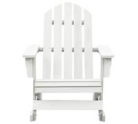 Gecheer Sedia a dondolo da giardino, legno bianco, per esterni