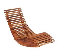 Gecheer Sedia a sdraio a dondolo, 2 pezzi in legno di acacia per giardino o terrazzo