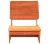 Gecheer Sedie da Giardino 2 pz Cera Marrone Legno Massello di PinoPoltrona Massaggio Reclinabile