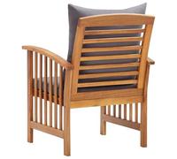 Gecheer Sedie da Giardino con Cuscini 2 pz in Massello di AcaciaSalottino da giardino in polyrattan