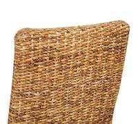 Gecheer Sedie da Pranzo 4 pz in Legno Massello di Mango e AbacaPoltrona Massaggio Reclinabile