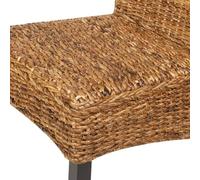 Gecheer Sedie da Pranzo 6 pz in Abaca e Legno Massello di MangoPoltrona Massaggio Reclinabile