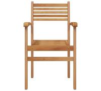 Gecheer Sedie impilabili da giardino 4 pcs Marrone 55.5 x 55.5 x 90 cmPoltrona Massaggio Reclinabile
