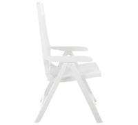 Gecheer Sedie Reclinabili da Giardino 2 pz in Plastica BiancaMobili relax per giardino