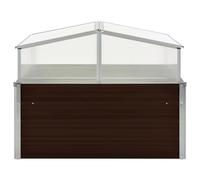 Gecheer Serra da giardino in PC e acciaio, serra spaziosa con ventilazione superiore regolabile 100x100x85 cm in acciaio zincato per balcone terrazza patio, protezione piante fiori erbe aromatiche