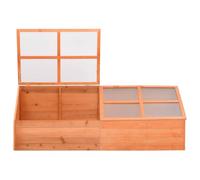 Gecheer Serra da Giardino, Serra in Legno 180x57x62 cm con Pannelli PC Trasparenti e Coperchio Apribile per Coltivare Piante, Fiori e Erbe Aromatiche su Balcone o Giardino