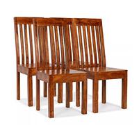 Gecheer Set 4|6 pz Sedie Sala da Pranzo Classiche in Legno di Acacia con Finitura Sheesham 43x43x104 cm,Sedie da Cucina Classiche in Legno Massello,Sedie da Pranzo in Legno,Sedie con Schienale Alto