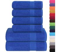 Gecheer Set Asciugamani 8 pz Blu 360 gsm 100% Cotone137080IT