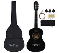 Gecheer Set Chitarra Classica per Principianti 8 pz Nera 1/2 34"