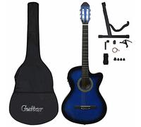 Gecheer Set Chitarra Western 12 pz con Equalizzatore e 6 Corde Blu