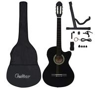 Gecheer Set Chitarra Western 12 pz con Equalizzatore e 6 Corde Nera