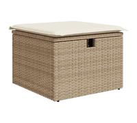 Gecheer Set da giardino 9 pezzi con cuscini beige in rattan sinteticoSet divani giardinoDivano esterno set