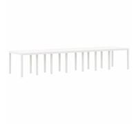Gecheer Set da Pranzo Giardino 17 pcs Bianco 16 Posti Rattan/MetalloSet divani giardinoDivano esterno set