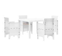 Gecheer Set da Pranzo Giardino 9 Pezzi con Cuscini Antracite Polyrattan