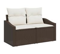 Gecheer Set di divani da giardino 9 pezzi con cuscini marrone in polirattanSet giardino relax