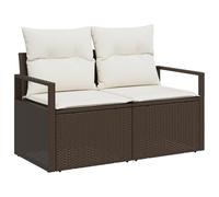 Gecheer Set di divani da giardino a 7 pezzi con cuscini Marrone PolirattanSet giardino relax