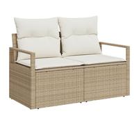 Gecheer Set di divani da giardino a 9 pezzi con cuscini in polirattan marrone