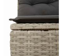 Gecheer Set di divani da giardino con cuscini grigio chiaro in polyrattanSet giardino relax